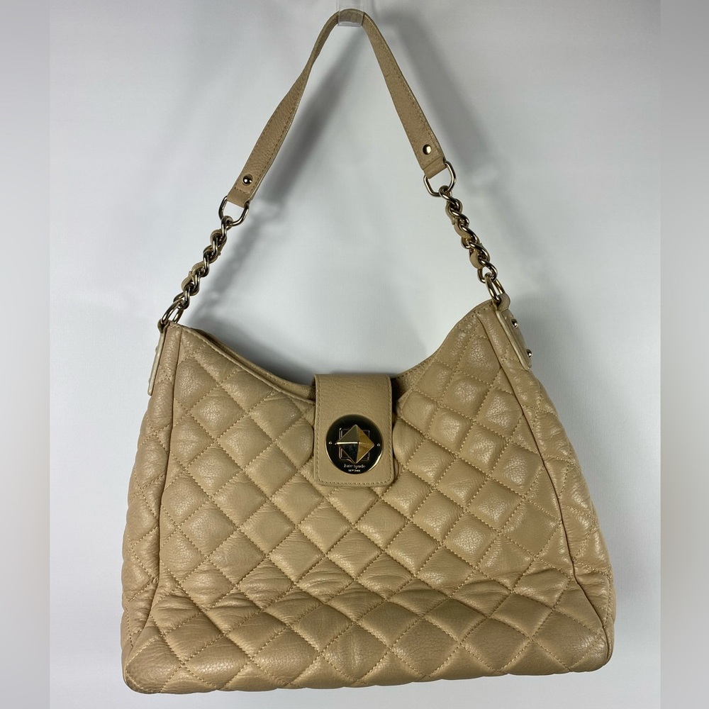 Kate Spade Quilted Tan Handbag - Picture 14 of 14